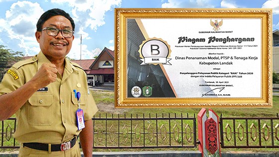 DPMPTSPTK Kabupaten Landak Raih Predikat Pelayanan Publik Baik dari Menpan RB